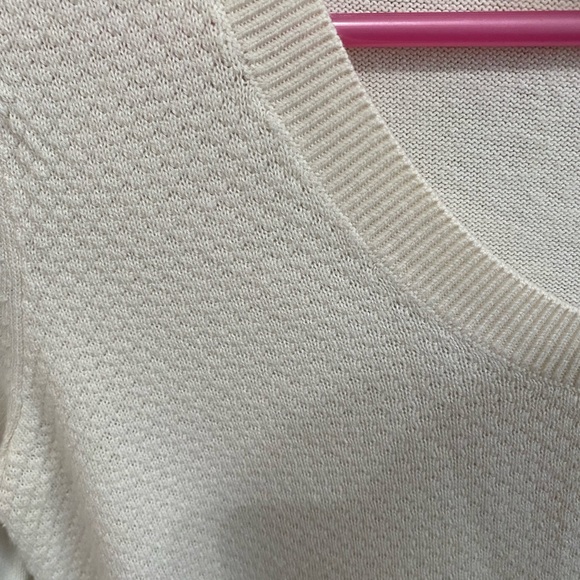 Banana republic cream scoop neck textured sweater XS - Picture 3 of 4